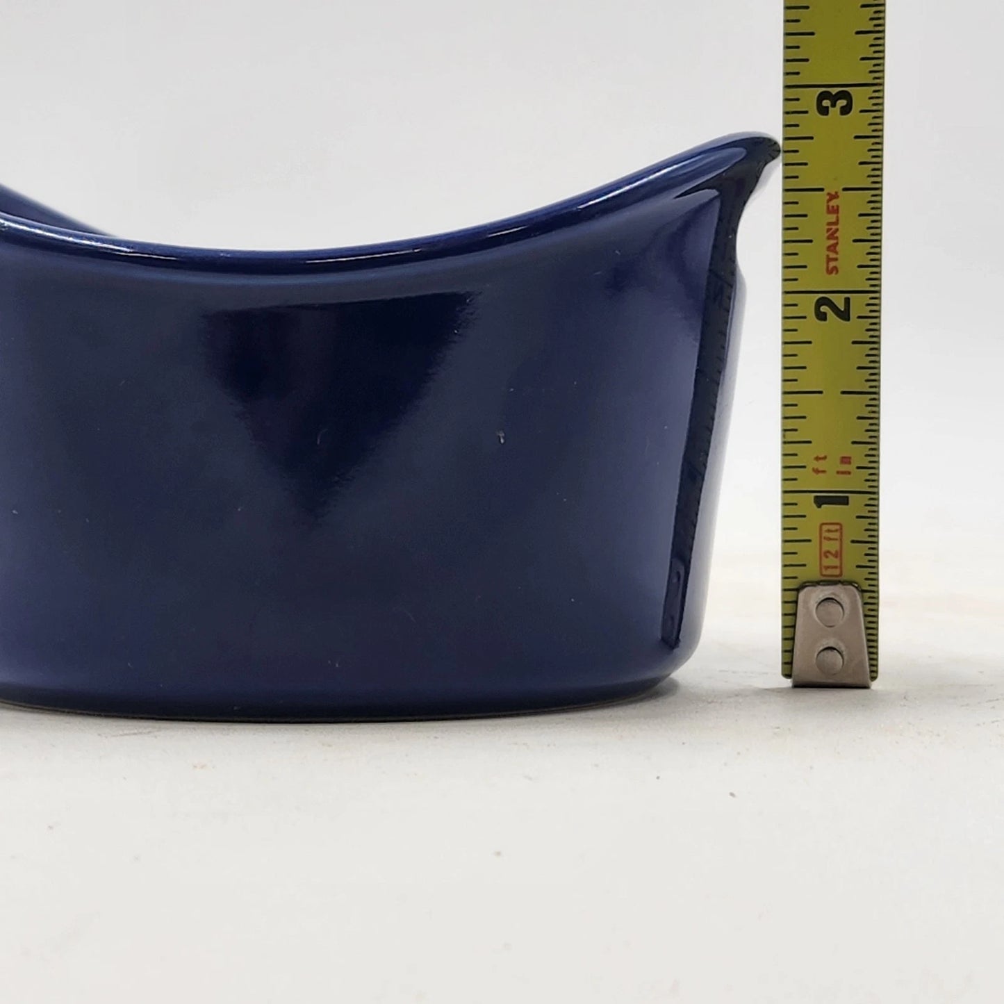 2 Rachael Ray Baking Ramekins Dish Double Handle Cobalt Blue 10 oz Stoneware