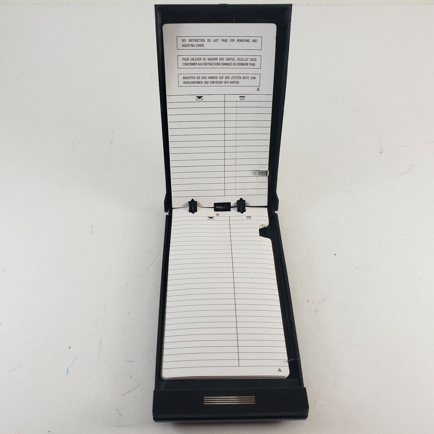 Push Button Pop-Up Address Book Vintage Desktop Phone Contact Information Holder