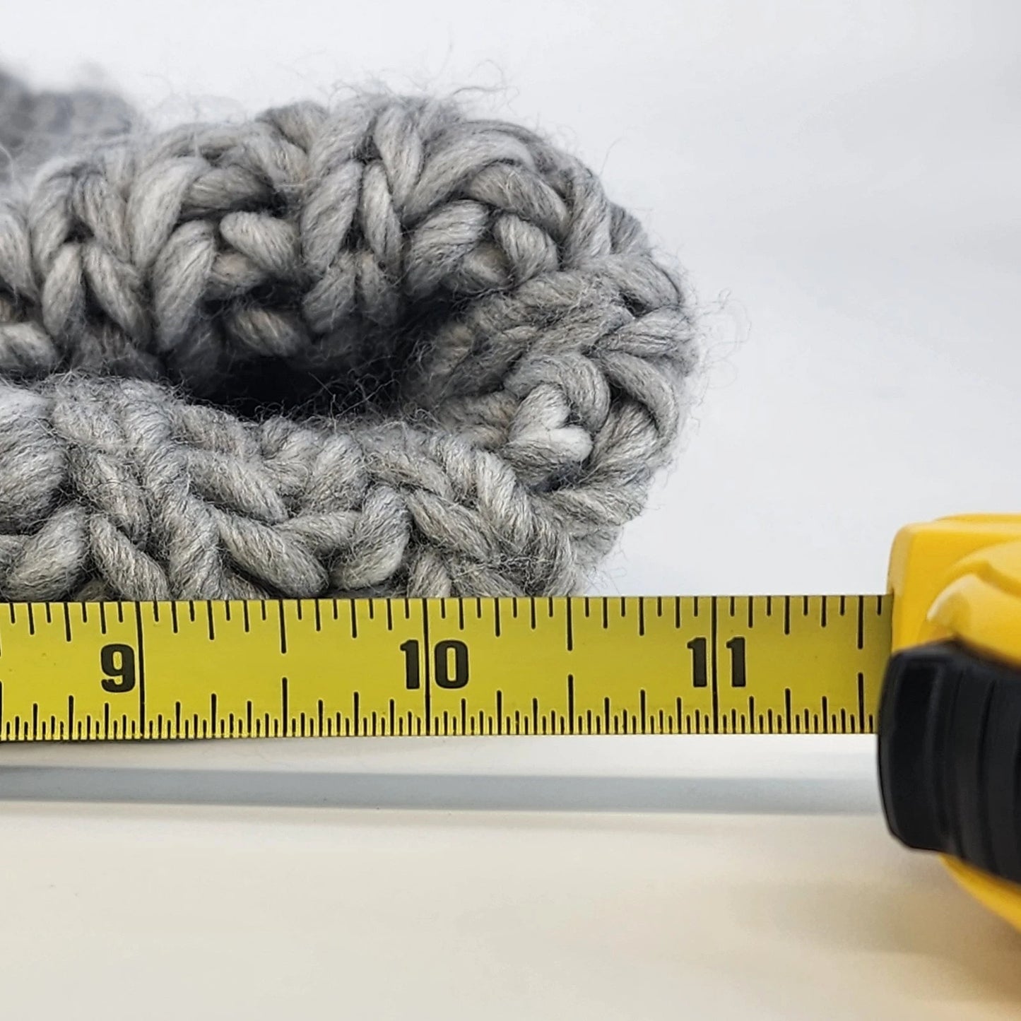 Chunky Knitted Beanie Hat Cool Grey Handcrafted Style Winter Watch Cap Unisex