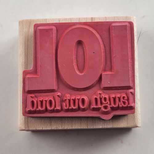 Lot of 4 Inspirational Words and Sayings Wood Mounted Rubber Stamps Vintage