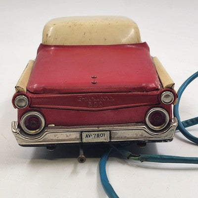 Nomura Red 1959 Ford Skyline Diecast Car 11" Battery Op Japan Vintage