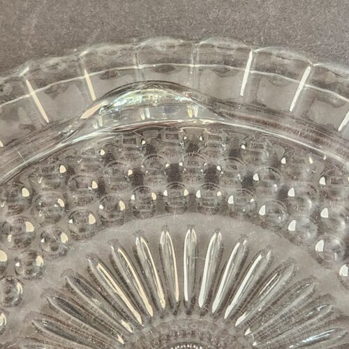 Federal Glass Sunflower Footed Cake Plate Stand 11.5" Bubble Design