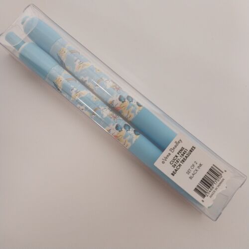 Vera Bradley Beachy Treasures Click Pen Set 2 Ink Pen Writing Gift Set