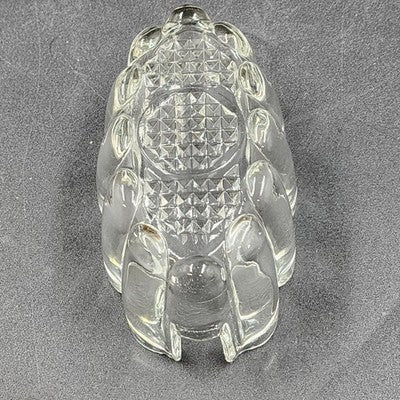 2 Princess House 438 Crystal Utensil Holders Buffet Server Spoon Fork Rests