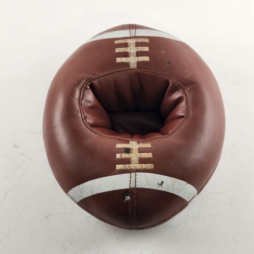 Armchair Quarterback Football Shaped Drink Beverage Holder Weighted Vintage 8"