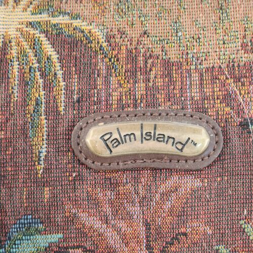 Ricardo Beverly Hills Palm Trees Tapestry Carpet Carry On Bag Overnight Vintage
