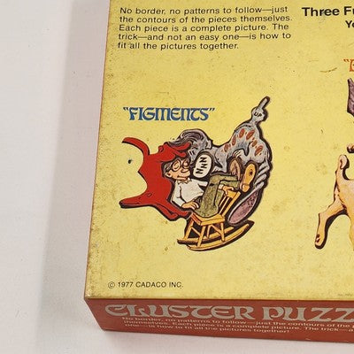 Cadaco Cluster Puzzle Figments Animals & Doodles 1977 Vintage Complete Set