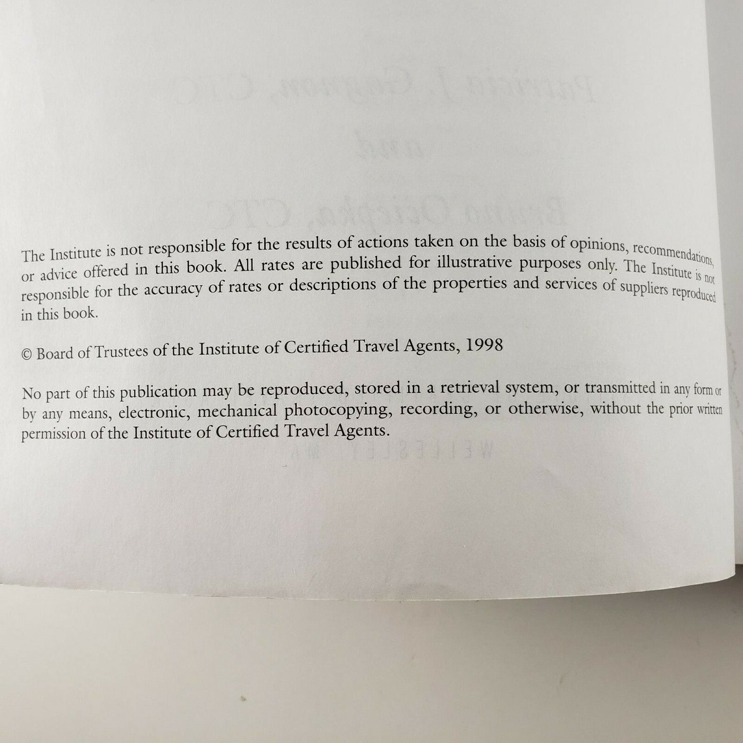 Travel Career Development 6th Edition by Patricia Gagnon & Bruno Gagnon 1998