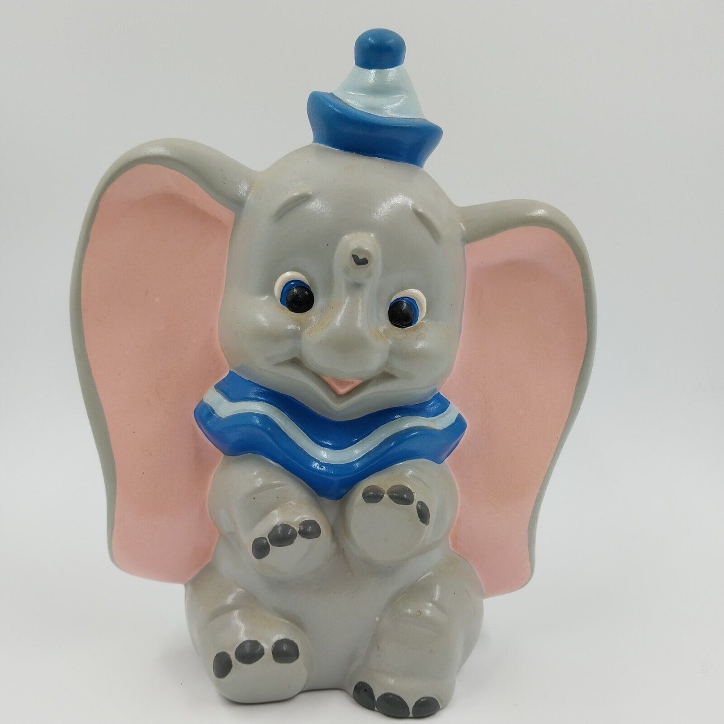 Dumbo Elephant Ceramic Figure Walt Disney Productions Hand Painted Mold VTG