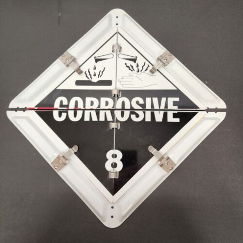 8 Legend DOT Placard Sign Aluminum Self Contained Split Panel for Roll-up Doors