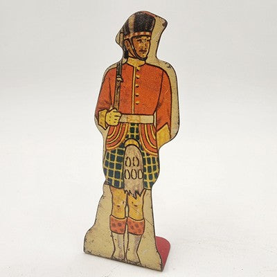 MARX Gordon Highlander #10 Toy Prop Tin Litho Army Soldier Flat Figure 1930's