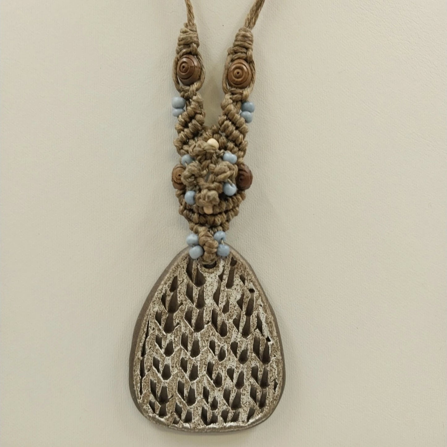 Lot 3 Pendant Necklaces White Enamel Filagree Gold Tone Signed PHD Clay Cor