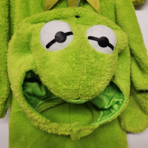 2T Kermit The Frog Dress Up Costume 3 Piece Toddler Set With Hood And Booties