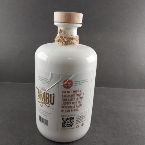 Cream Tambu Chocolate Cream Liquor Empty Bottle 750 ml Corked from Curacao EUC