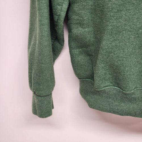 Green Fleece Sweatshirt Crewneck Pullover Men's Large Vintage Fruit of the Loom