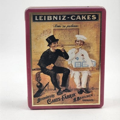 Leibniz-Cakes Tin Empty Sign Chimney Sweep & Baker “Bitte zu probieren” Germany