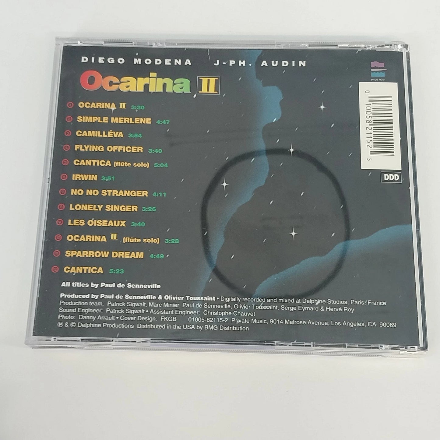 Diego Modena Jean-Philippe Audin Ocarina II CD New Age World Music 1994