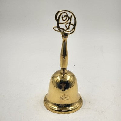 Dept 56 Brass Bell Long Decorative Handle with Logo Polished Etched Dog 4" x 10"