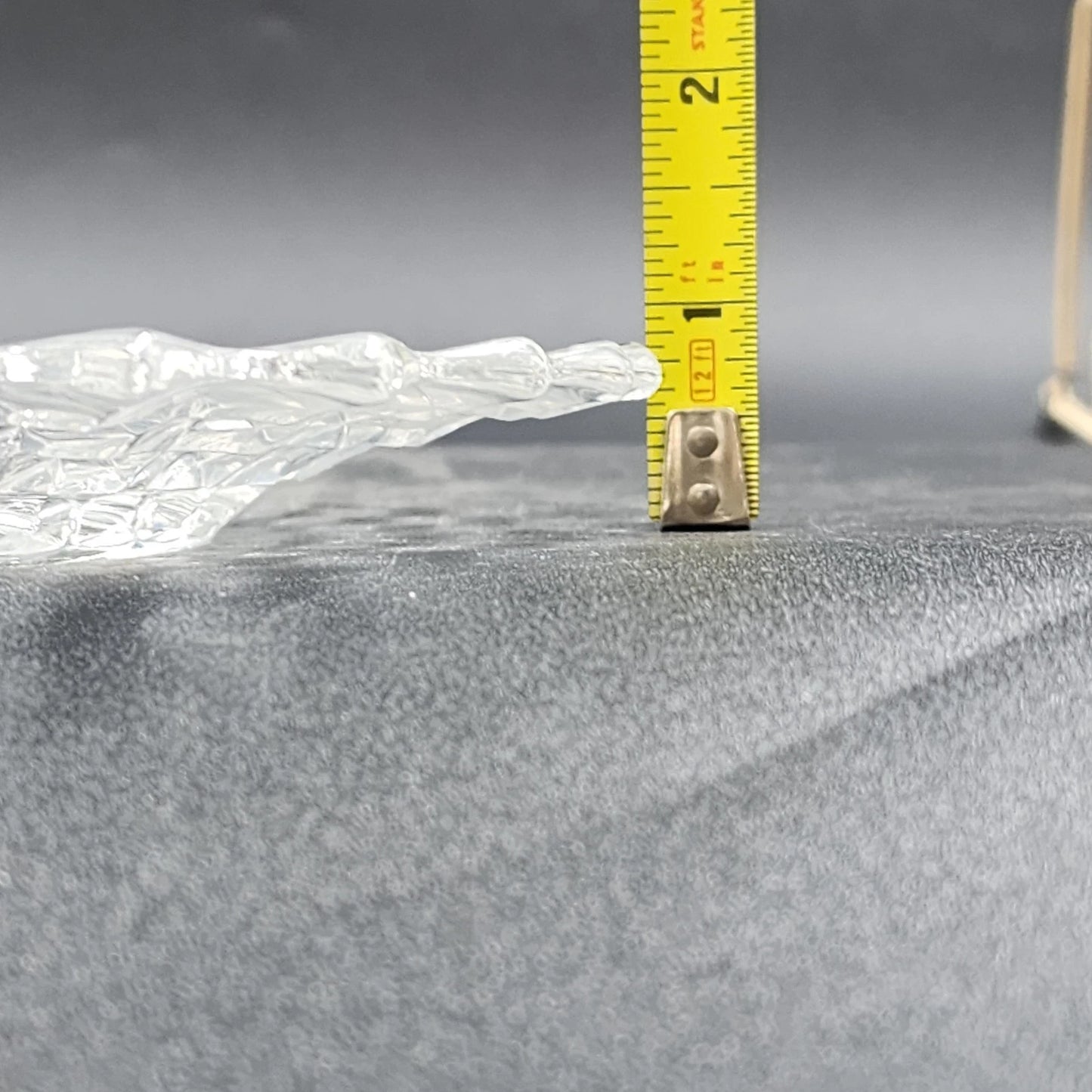 Fostoria American Clear Oval Plate 8" x 6.5" Cubist Design Pressed Glass Vintage