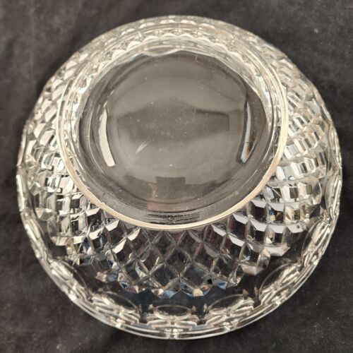 McKee Plymouth Serving Bowl Thumbprint Diamond Cut Out Clear Glass 10"