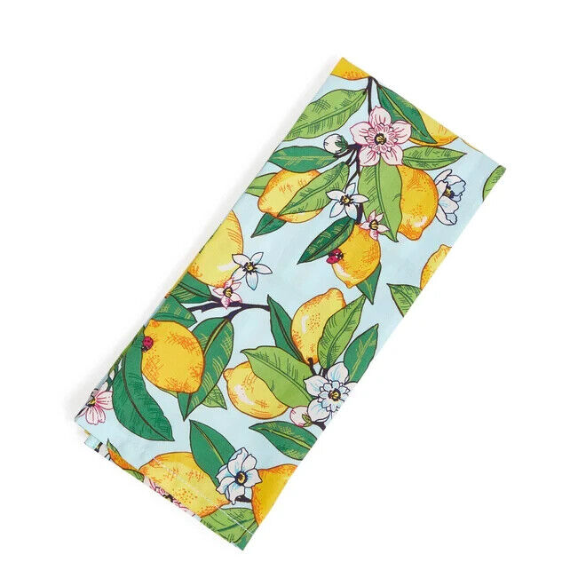 Vera Bradley Kitchen Towel 2Pc Set Lemon Grove Cotton 15 x 24.5 NEW