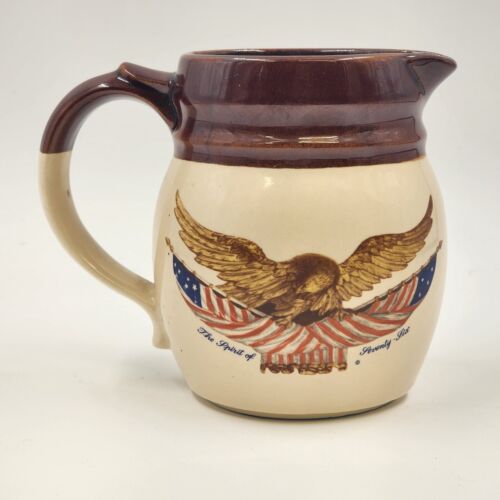 McCoy Pottery Pitcher NATIONAL GALLERY of ART Spirit of Seventy-Six Eagle Image
