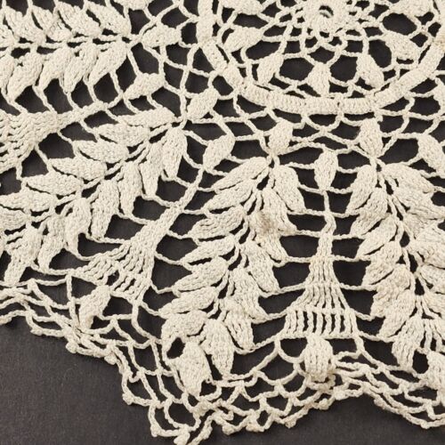 3 Vintage Crochet Lace Doily Table Linen Round Oblong White Cream 15" 12", 15x9"
