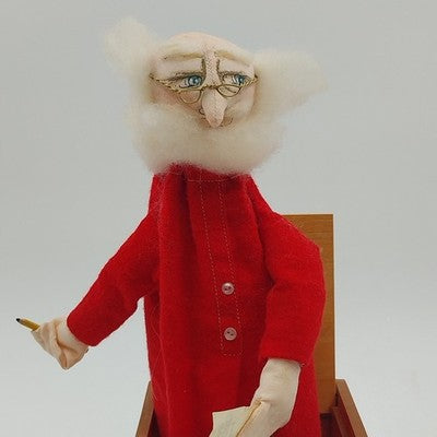Jack in the Box Santa Claus Jax Handcrafted in Maine Wooden 11.75" Vintage 1988
