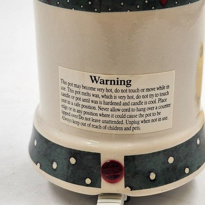 New Crazy Mountain Votive Warmer w Snowman Design 100% UL Approved Vintage China