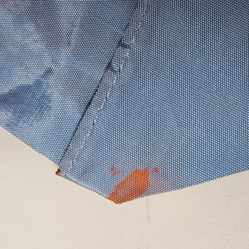 Apron Waist Vintage Nylon Blue Floral Pocket Cooking Kitchen Roses Taffata