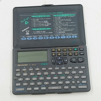 Sharp EL-6620B Electronic Organizer 35KB Memo Master w 9 Function & Backlight