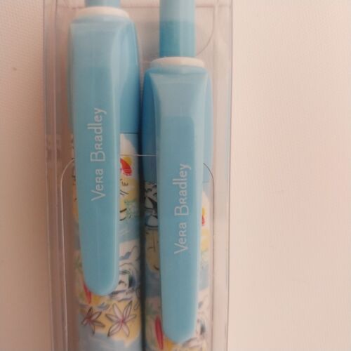 Vera Bradley Beachy Treasures Click Pen Set 2 Ink Pen Writing Gift Set