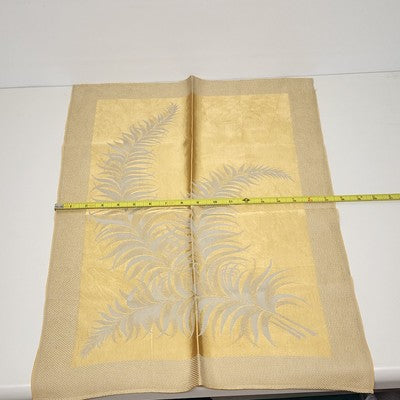 Gold & Beige Damask Brocade Leaf Reversible Table Runner – 24″ × 17″ - Formal Dining