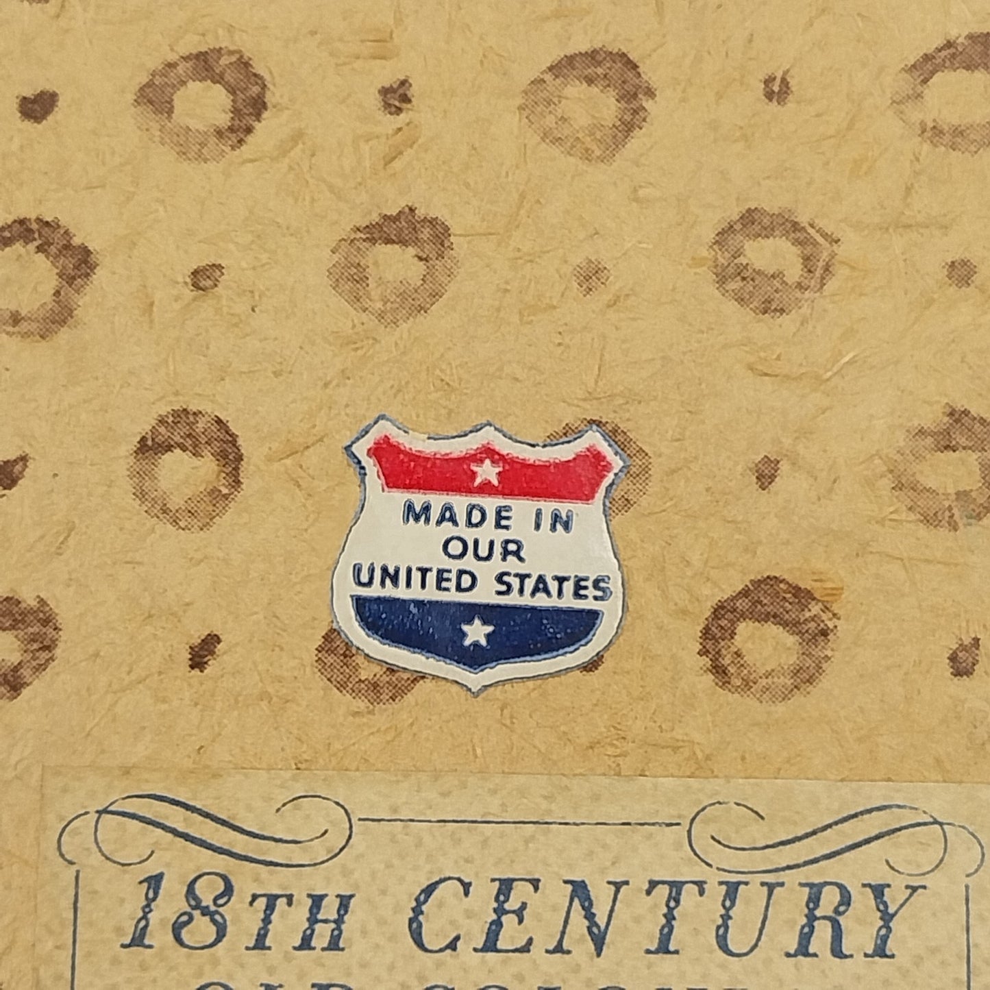 18th Century Old Colonial Fragrance United Toilet Goods Hand Soap Box Empty USA