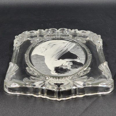 Mikasa Princess Picture Frame Lead Crystal Frosted Oval SA751/829 Germany 10”