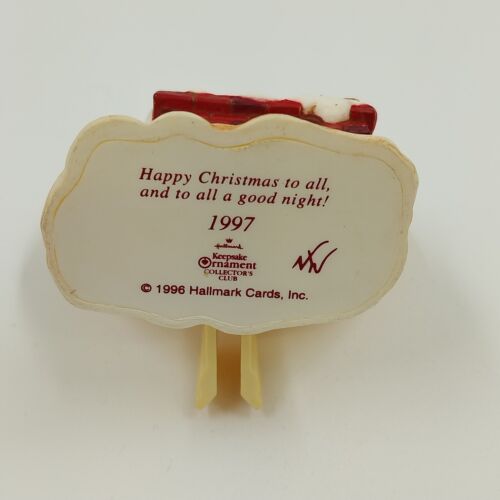 Hallmark Keepsake 1997 Christmas Ornament Happy Christmas to All Handcrafted Vtg