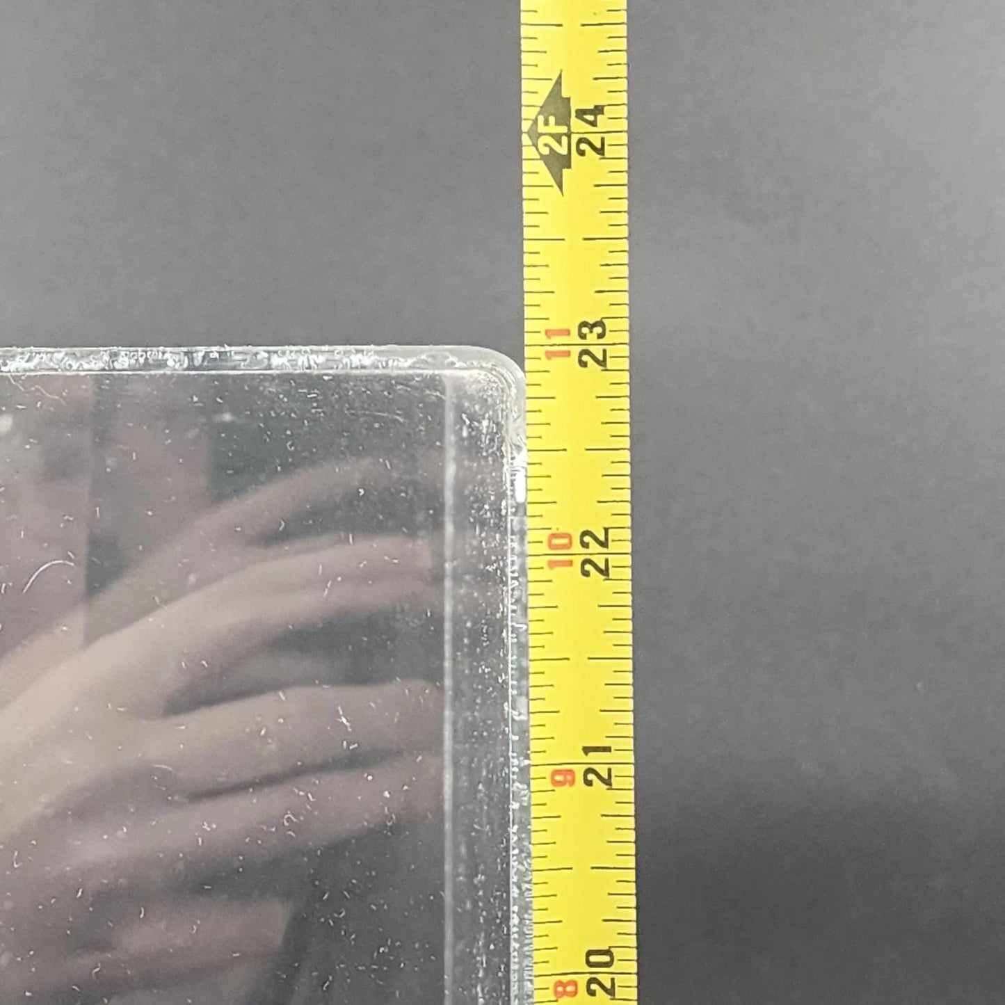 Clear Acrylic Display Case 10x10x23" Display Box with Wood Base Collectible USED