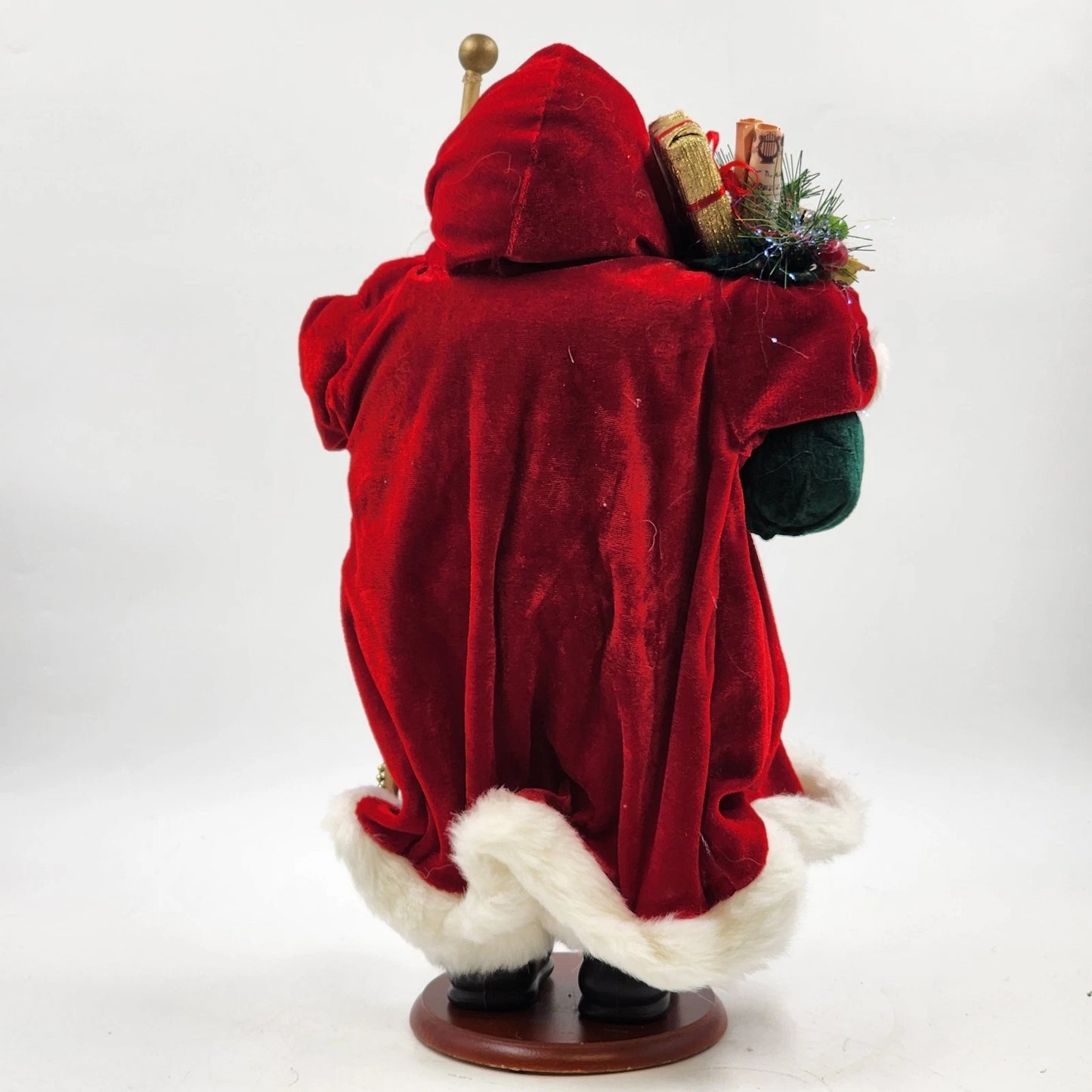 Santa Claus Figure Holiday Home 18" Red Suit Gold Vest Long Beard Vintage 2000