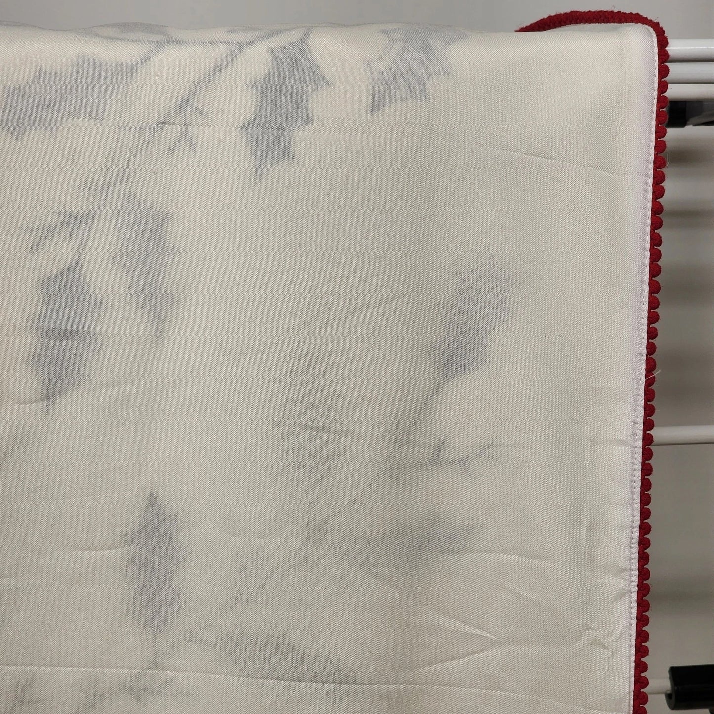 Artisan NY Home Table Runner Holly Bough Embroidered Red Trim 72"x18" Holiday