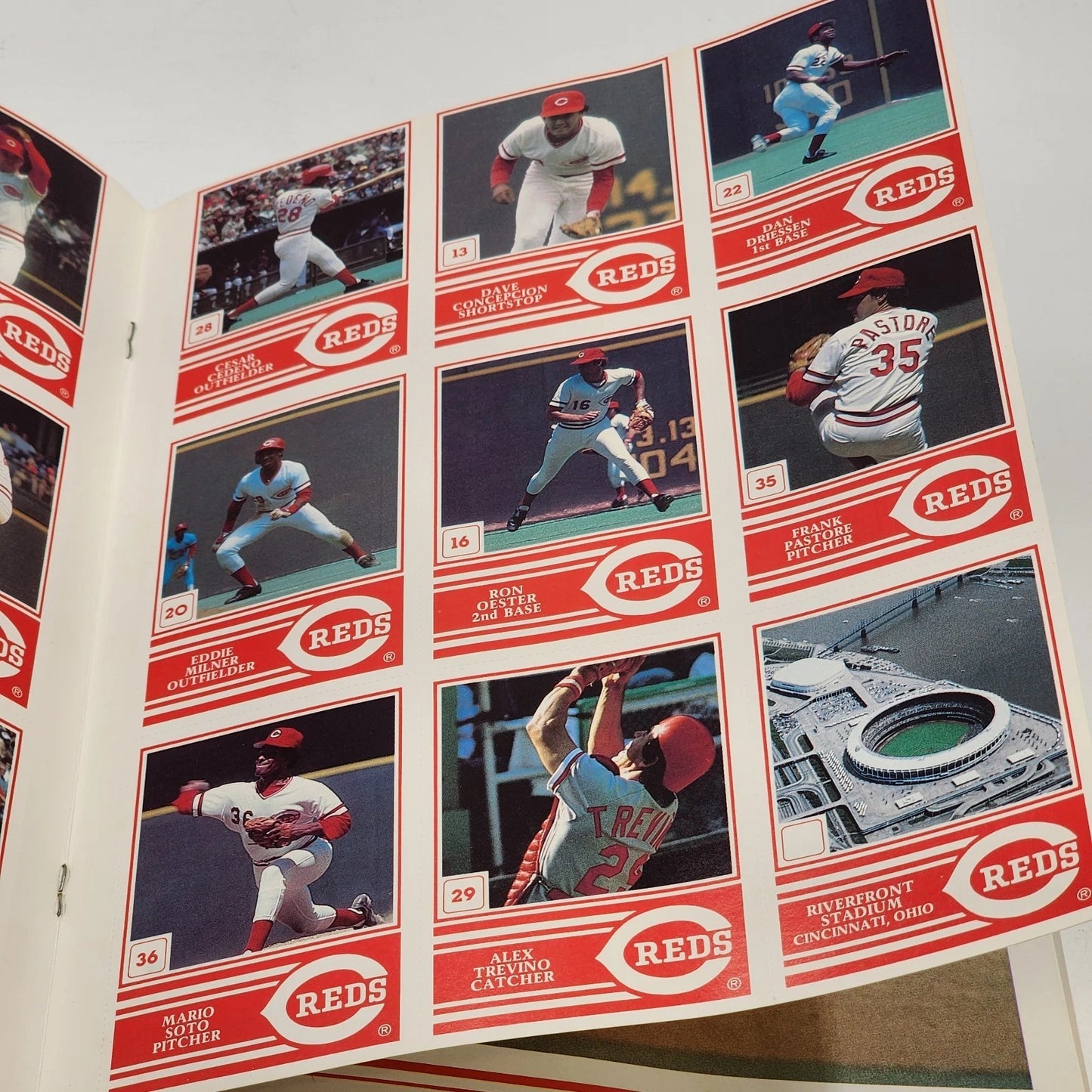 1983 Cincinnati Reds MLB Yearbook with Baseball Cards Included Clean