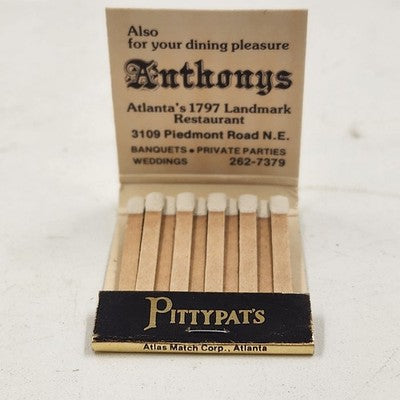 Pittypat's Porch Pantry Atlanta Georgia Ads Matchbooks Maybe Missing 1 Match