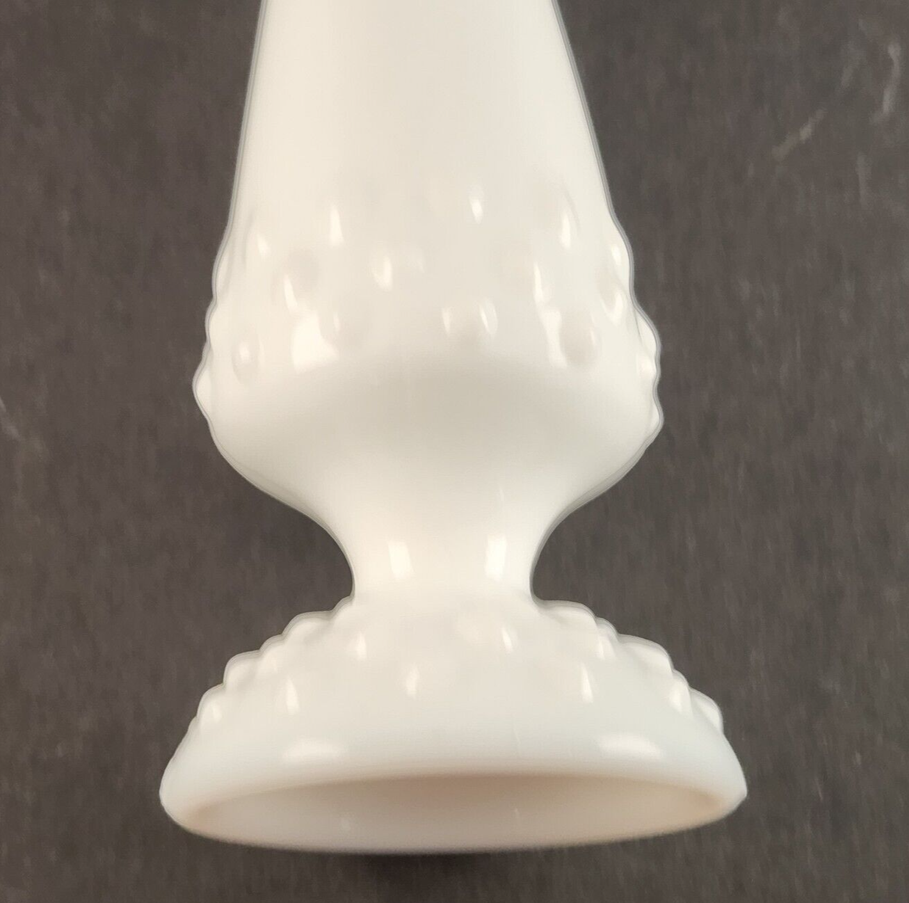 Fenton Milk Glass Swung Hobnail Pattern Footed Bud Vase White Vintage 9" Tall