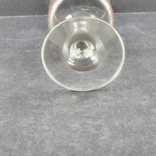 4 Arby's Stemmed Wine Glasses Christmas Holiday Holly Berry Cups Vintage 6.75" H