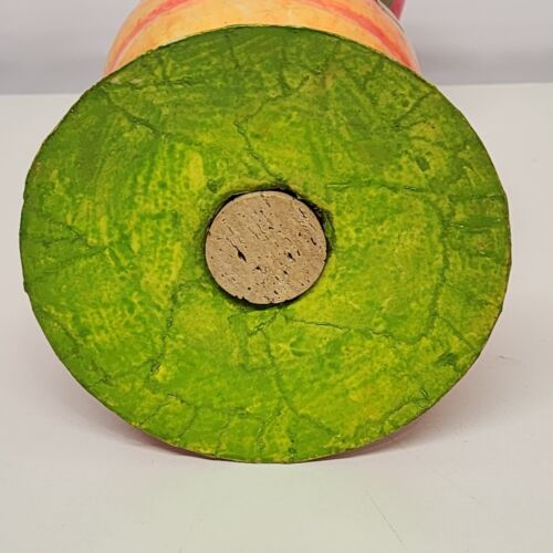 Paper Mache Ladybug Bank DeSela Pink 1960's Signed 9-1/2" Mod Groovy Turtle