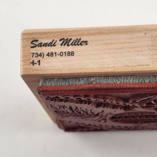 Lot of 3 Holiday Themed Pattern/Design Wooden Mounted Rubber Stamps Vintage