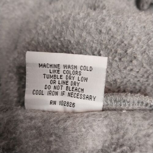 International Scene Gray Fleece Lightweight Jacket Zip Front Long Sleeve Sz S