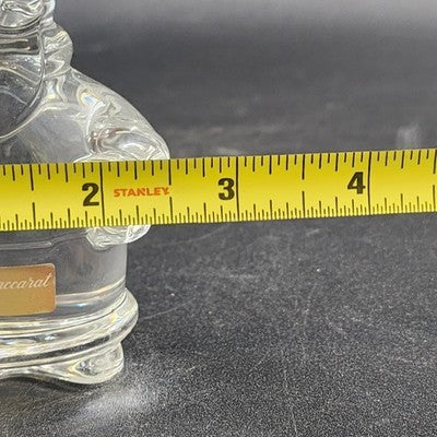 Baccarat France Stunning Clear Glass Crystal Santa Claus with Gift Figurine 4"