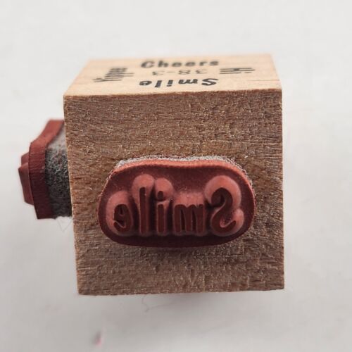 Lot of 7 Motivational and Inspirational Wooden Mounted Rubber Stamps – Words & Phrases