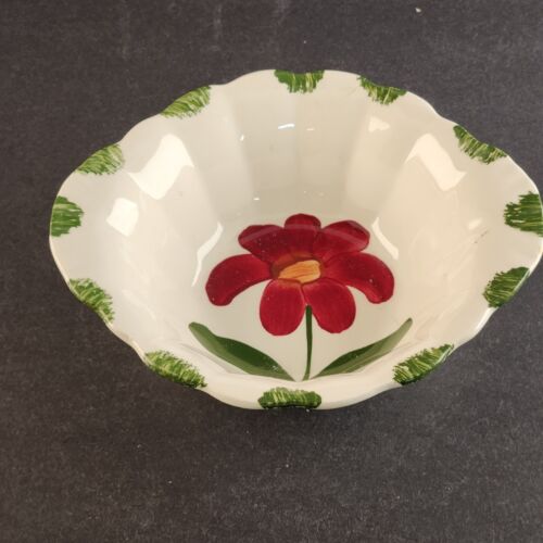 Blue Ridge Southern Pottery Beth Pattern Lugged Cereal Bowl Scalloped 7"