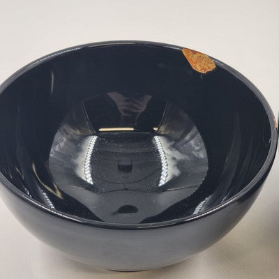 2 Waechtersbach Germany Fun Factory Freestyle Glossy Black Serving Bowl 6" Chip